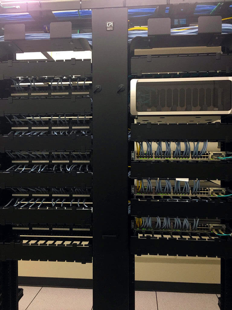 Structured Cabling Cabinet Close-up